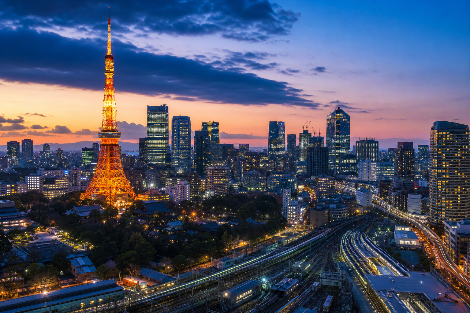 Tokyo skyline and Mount Fuji