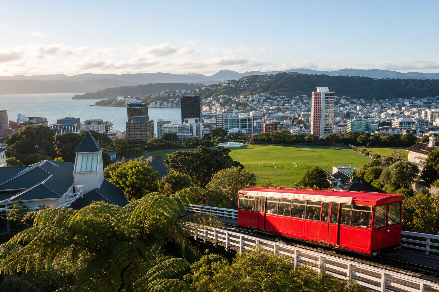 Wellington city and cable car